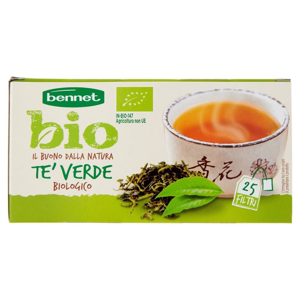 Bennet Bio tè verde biologico, conf. da 25 filtri – Bennet