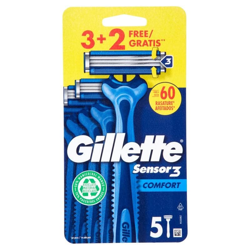Gillette Sensors U&G Comfort, 5 pezzi – Risparmio Casa