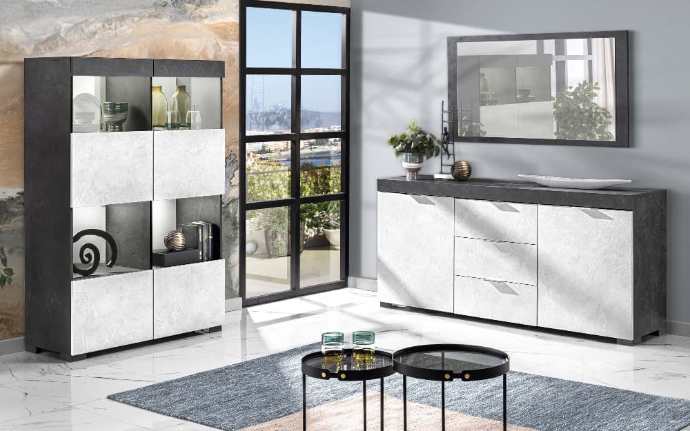 Vetrina 4 ante e 2 vani orizzonte, 110x45x164h cm – Mondo Convenienza