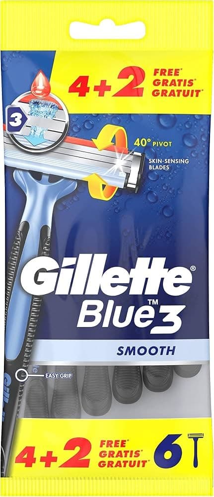 Rasoio Usa e Getta Blue 3 Smooth, 6 pezzi Gillette – Carrefour