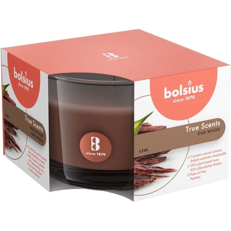 Bicchiere con candela melograno Bolsius, cm 7,3x 8h – Bennet