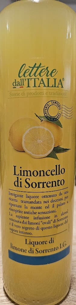 Limoncello Lettere dall'Italia limoni di Sorrento IGP, 50 cl – MD