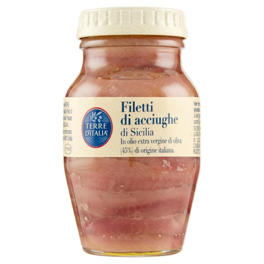 Filetti di Acciuga in Olio di Oliva Terre d'Italia, 156 g – Carrefour