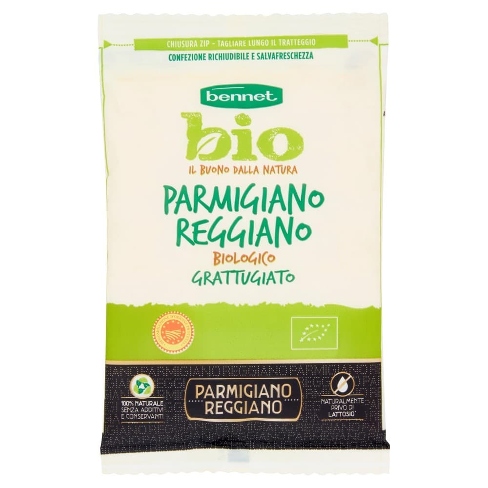Parmigiano Reggiano biologico grattugiato DOP Bennet Bio, 50 g – Bennet