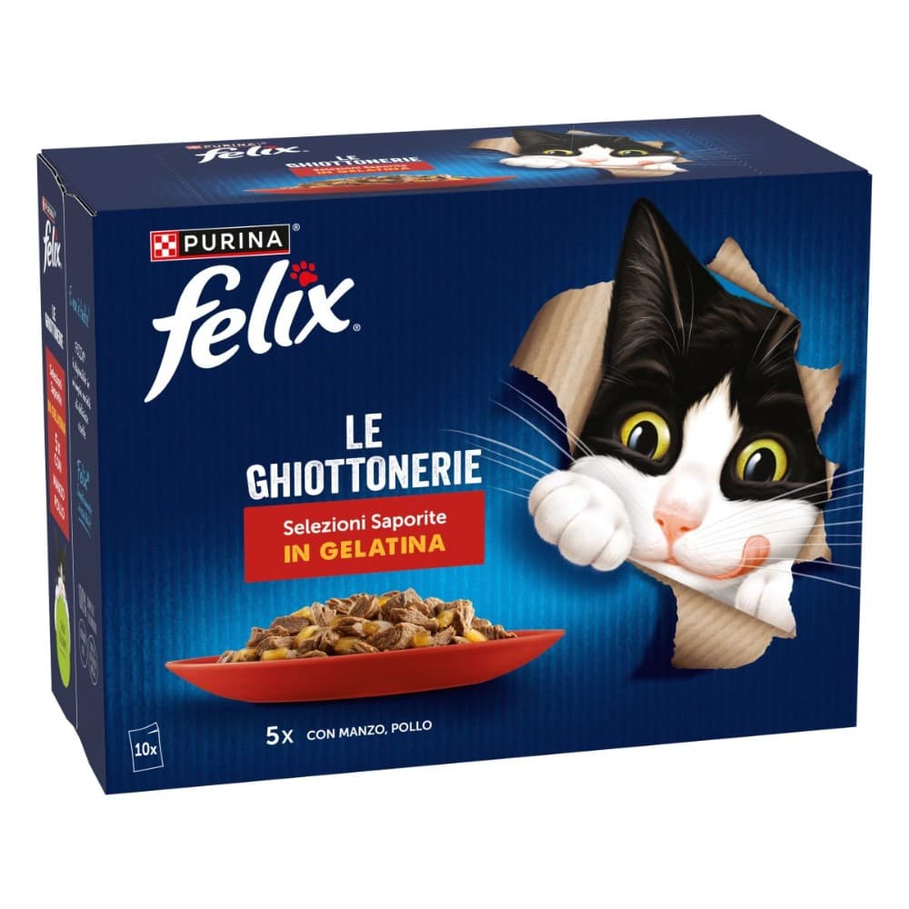 Felix Le Ghiottonerie o Selezioni saporite alimento umido, 85 g x10 – Iper La grande i