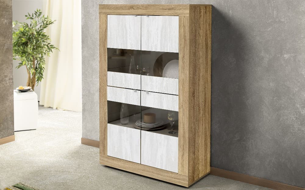 Vetrina 4 ante Basic, 101x42x161h cm – Mondo Convenienza