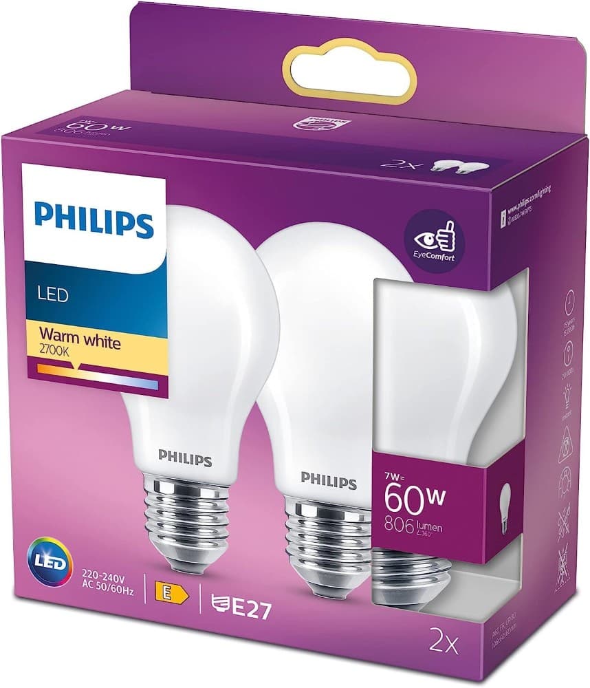 Lampadine Led goccia Philips, 2 pezzi – Carrefour