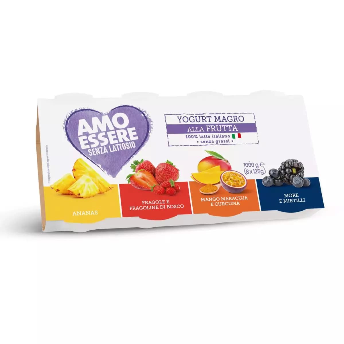 Amo Essere Yogurt Magro alla Frutta, 8 x 125 g – Eurospin