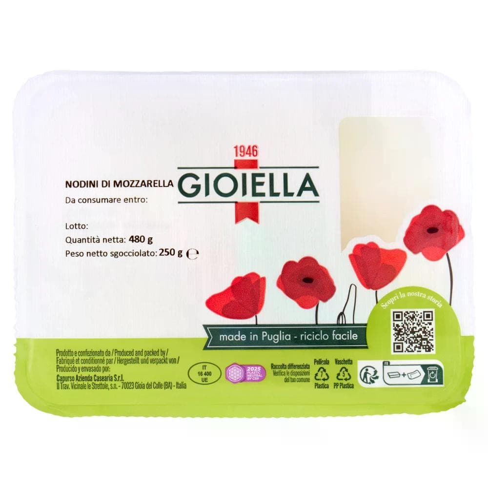 Gioiella mozzarella di Gioia del Colle DOP nodini 250 g in offerta da Esselunga