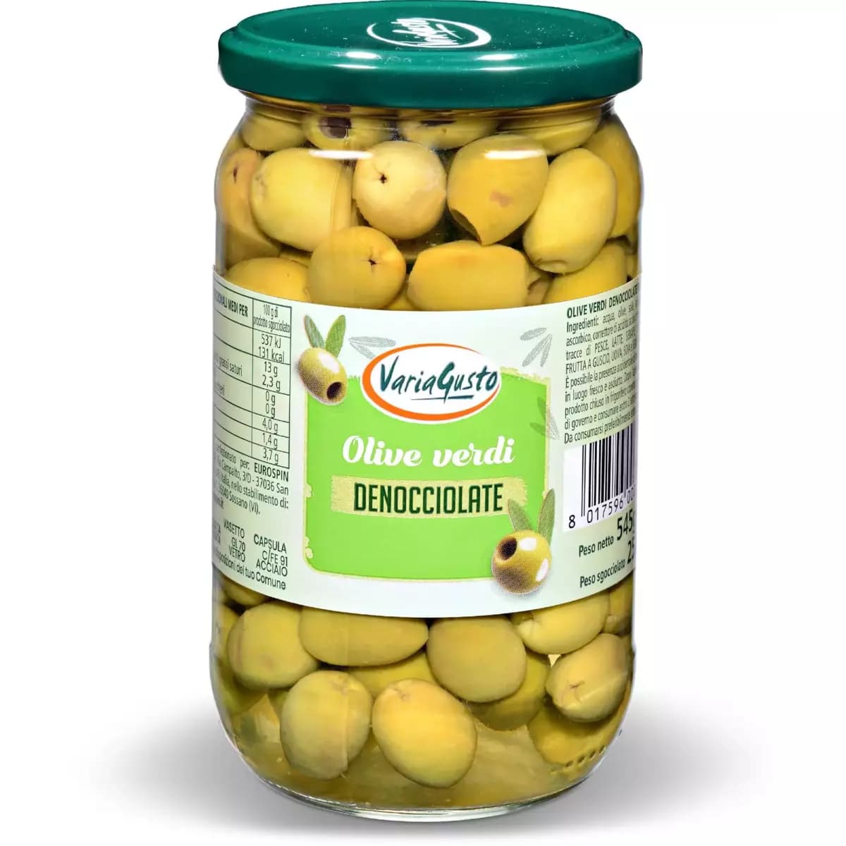 Olive verdi denocciolate 545 g (sgocc. 250 g) Varietusto in offerta da Eurospin