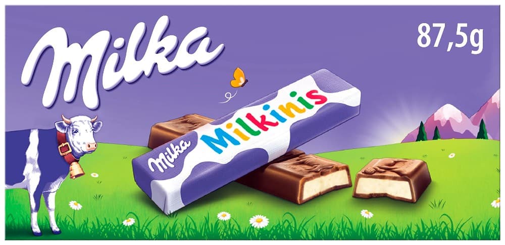 Barrette di cioccolato Milkinis Milka, 87 g – Panorama