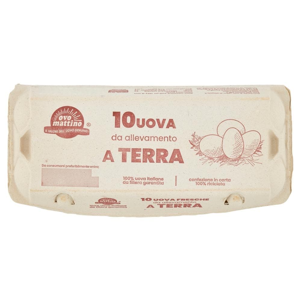 10 uova fresche da allevamento a terra Ovo Mattino, 10 uova – Bennet