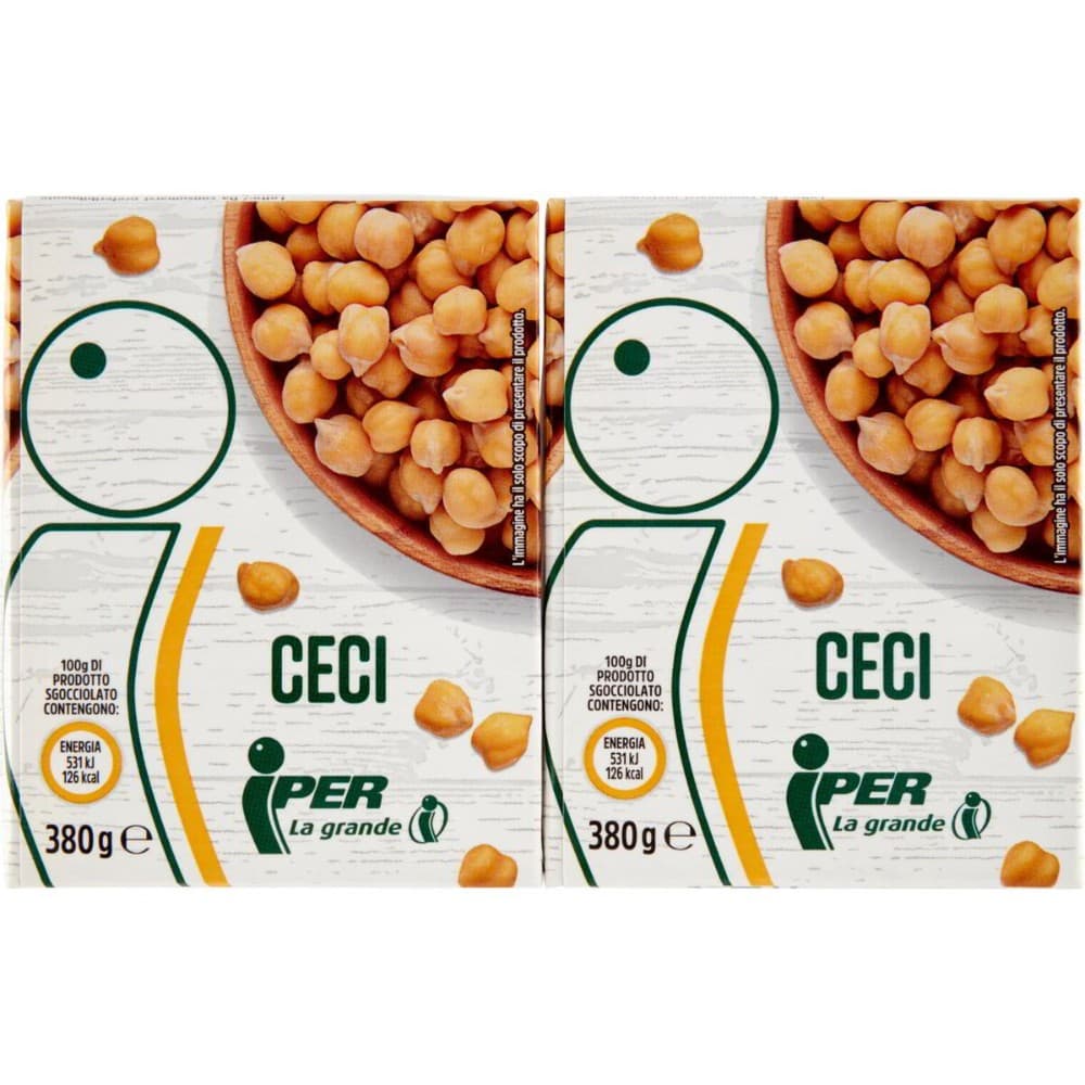 Iper ceci, fagioli cannellini o borlotti, 380 g x2 – Iper La grande i