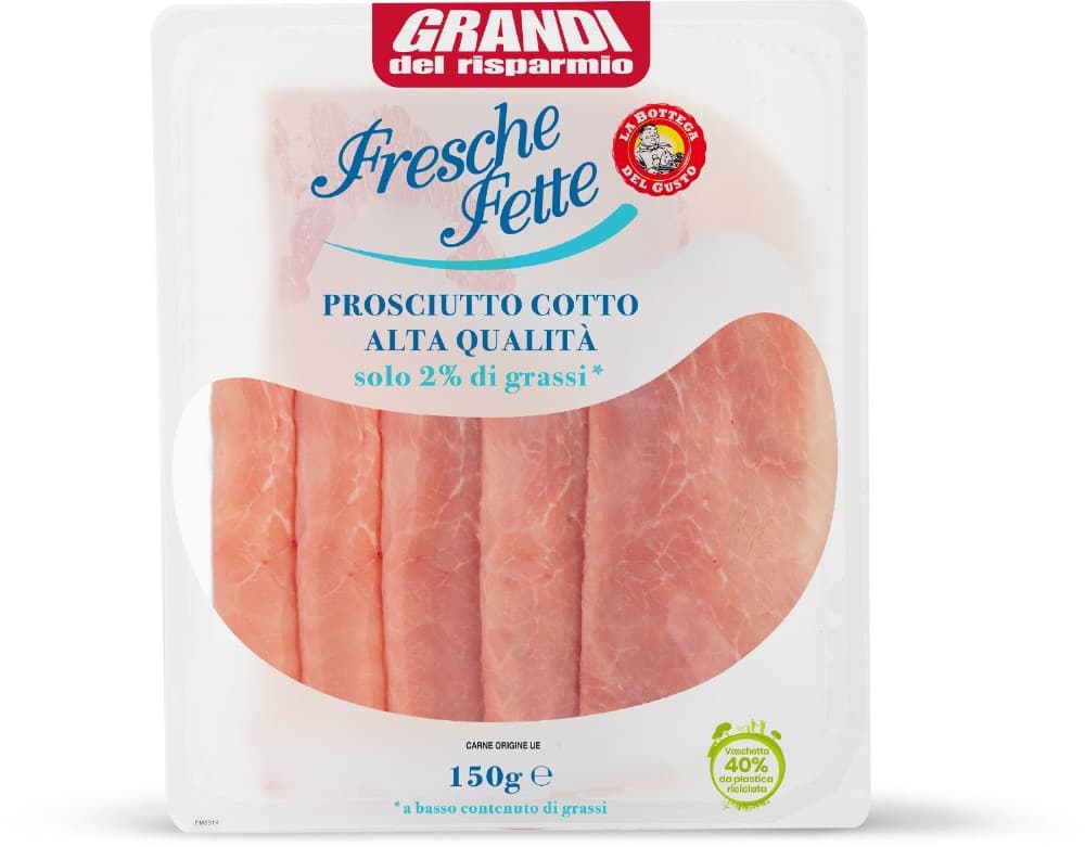 Prosciutto Cotto Alta Qualità 2% di Grassi, 150 g – Eurospin