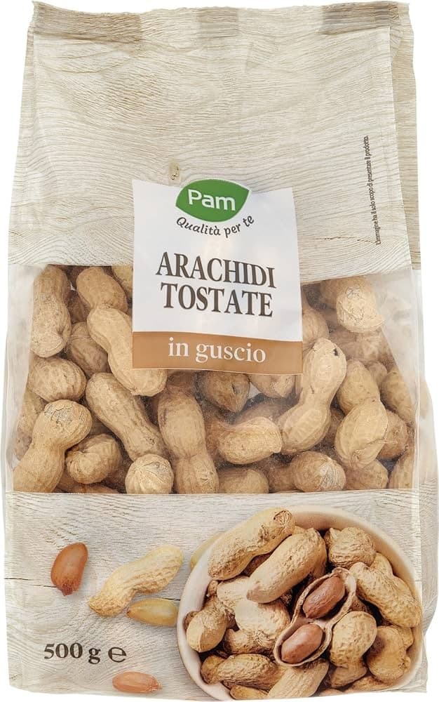 Arachidi tostate in guscio, 500 g Pam – Panorama