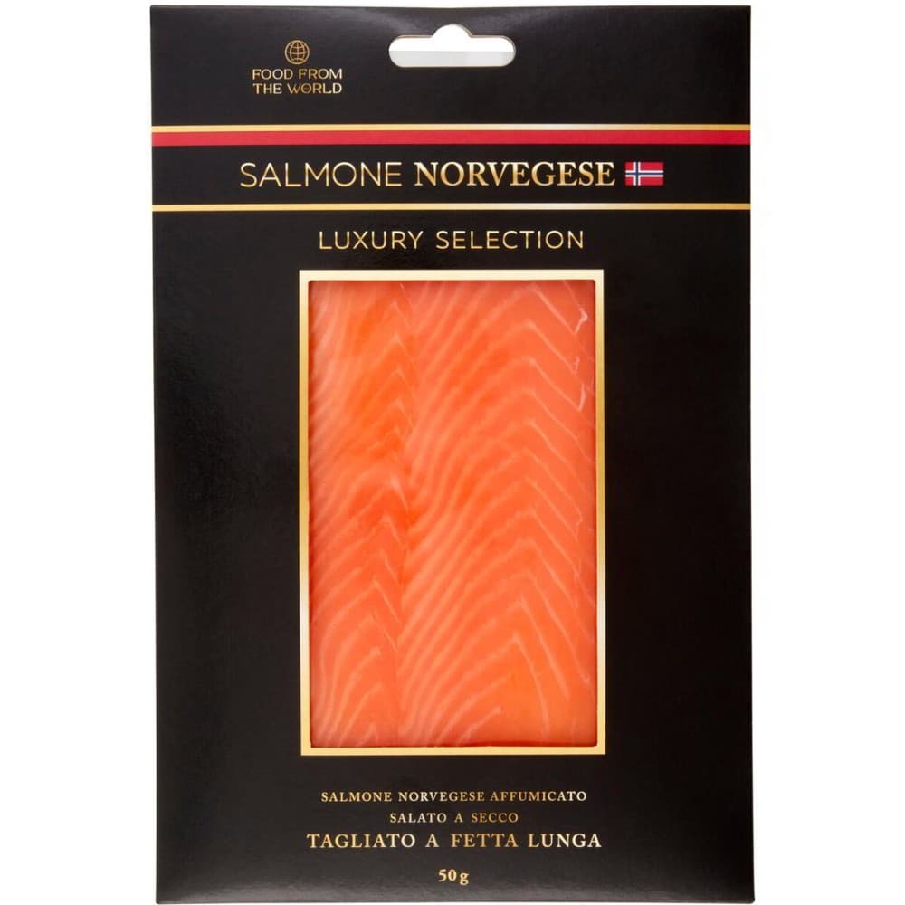 Salmone norvegese o Coho affumicato a fette, 50 g Food From The World – Iper La grande i