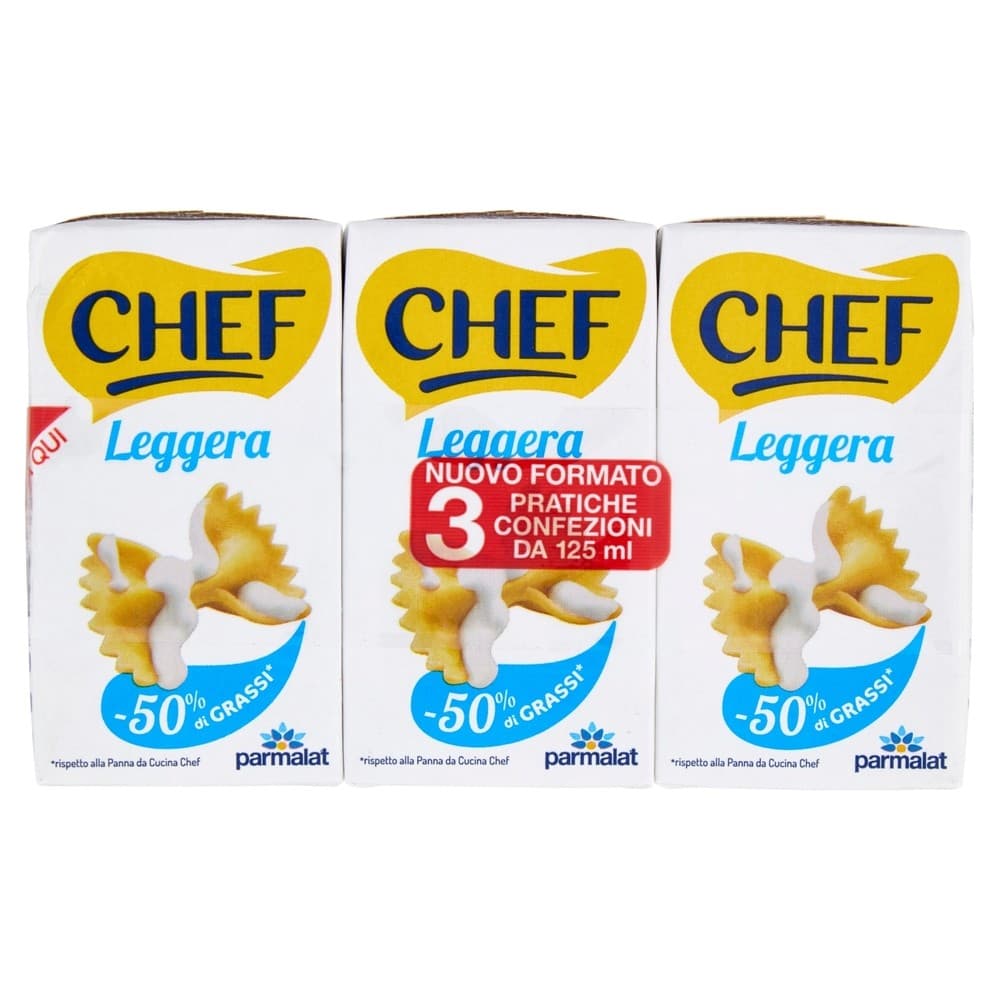 Panna leggera Chef, conf. da 3 pz - 3 x 125 ml = 375 ml – Penny
