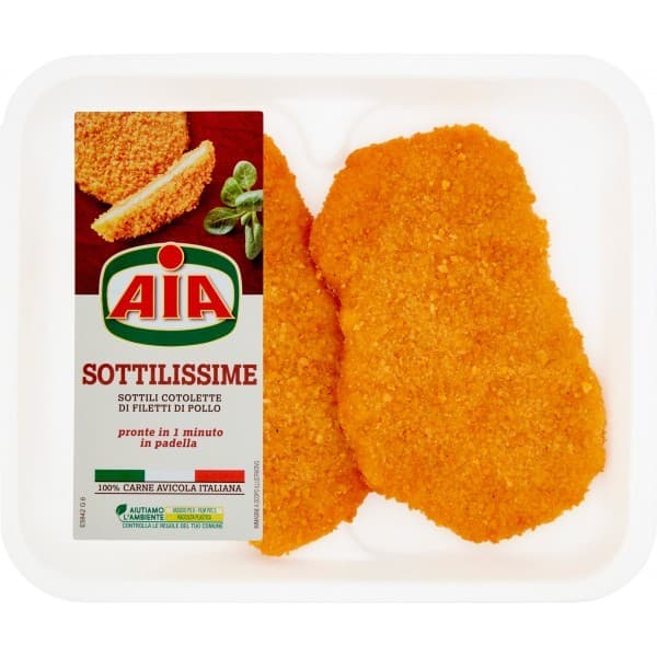 Sottilissime cotolette di filetti di pollo impanate, 140 g – Carrefour
