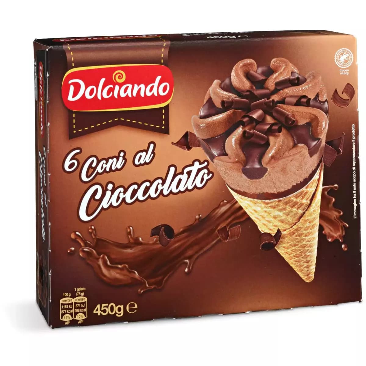 Deliciando coni gelato gusti assortiti, 6 PZ, 450 g – Eurospin