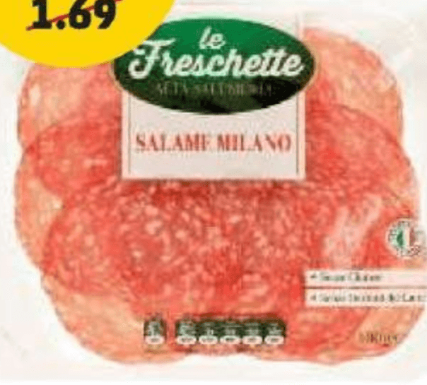 Salame Milano/Ungherese 100 g Fresche Fette in offerta da Eurospin
