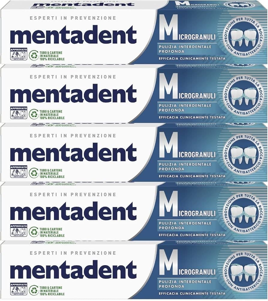 Dentifricio microgranuli Mentadent, conf 3 pezzi 225 ml – Carrefour