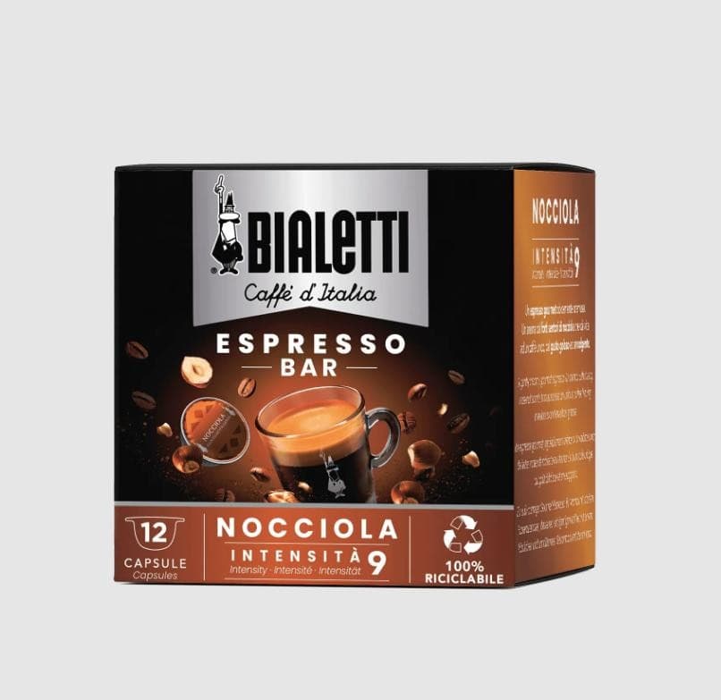 Bialetti Espresso Bar Nocciola, 12 capsule – Comet