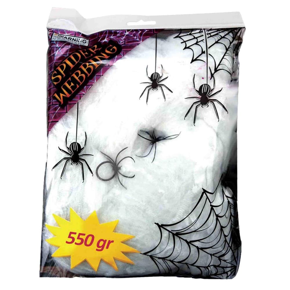 Maxi ragnatela con ragni, 500 g + 25 ragni – Risparmio Casa
