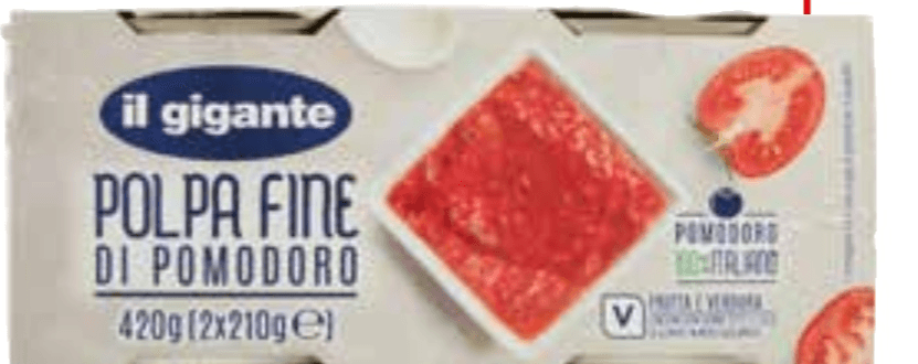 Polpa fine di pomodoro 2x210 g Il Gigante in offerta da Il Gigante
