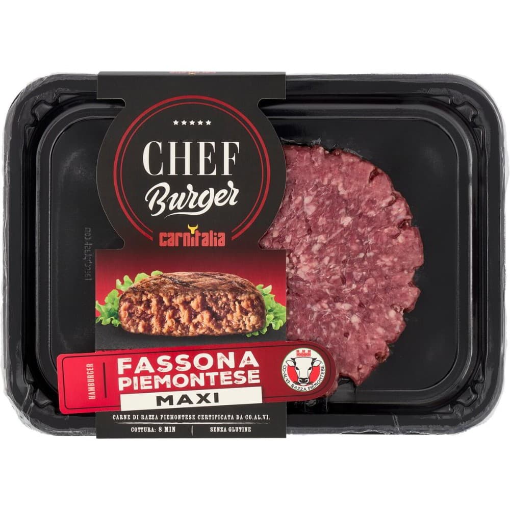 Hamburger maxi di Fassone di razza Piemontese Chef Burger, 200 g – Iper La grande i