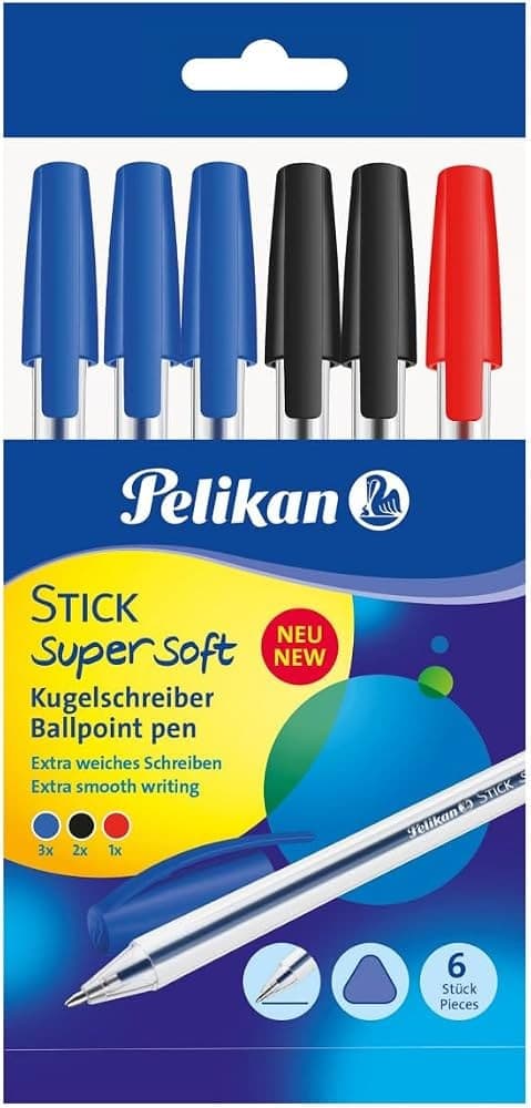 Penne a sfera Stick Super Soft 6 pezzi PELIKAN in offerta da Iper La grande i