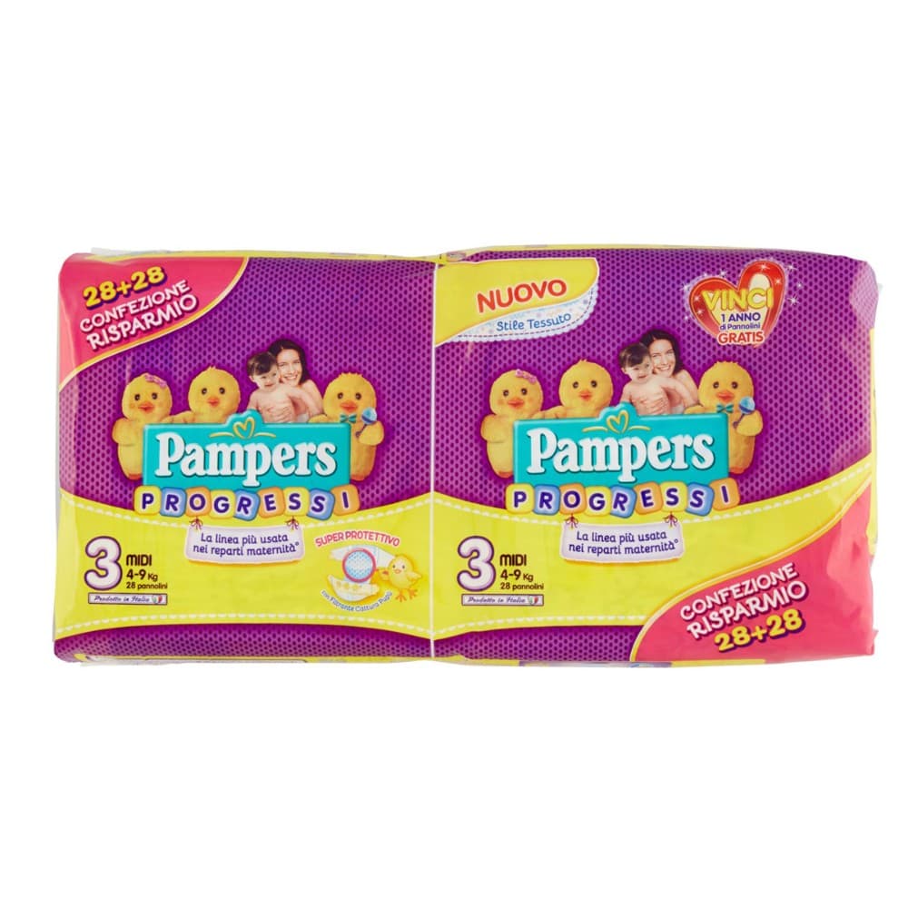 Pampers Progressi, da 30 a 56 pezzi – Esselunga