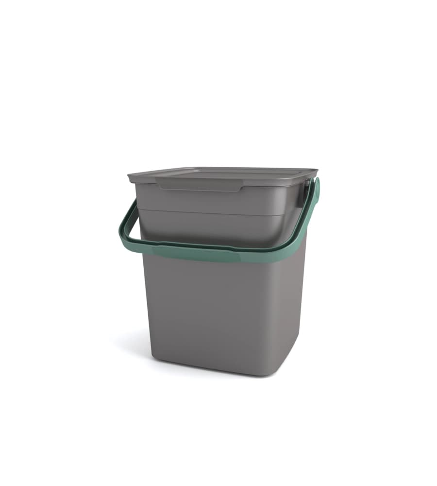 Pattumiera per raccolta differenziata cm 25,5X23X25, L 9 grigio in offerta da Bennet