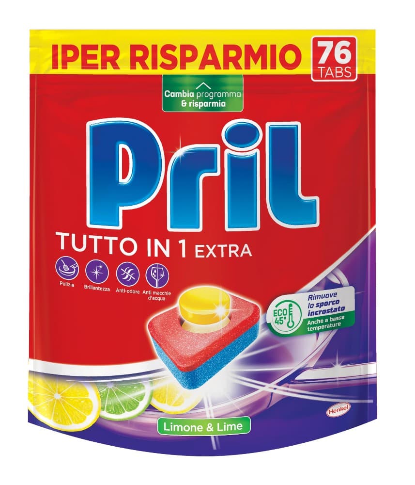 Tabs lavastoviglie all in one extra, 76 pezzi Pril – ALDI