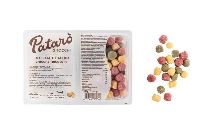 Gnocchi o chicche tricolori Patarò, 500 g – Bennet