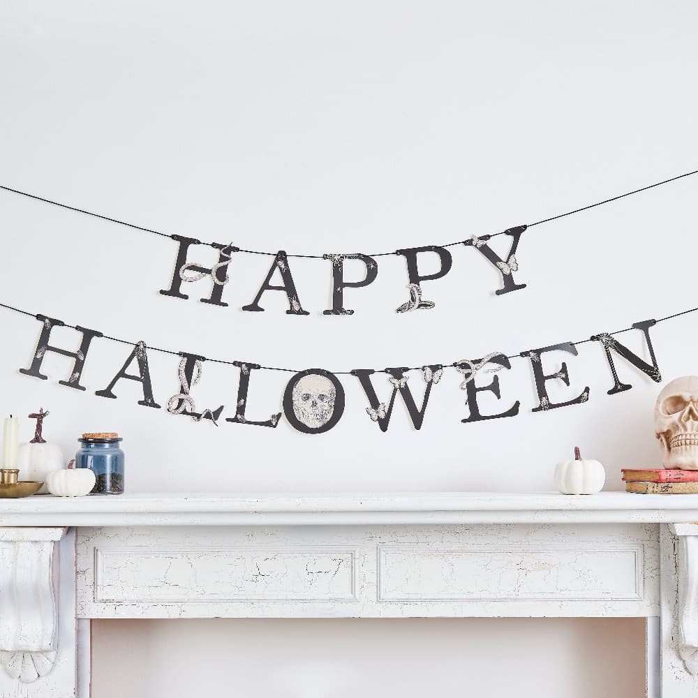 2 Banner in tessuto Happy Halloween, H 180 x L 30 cm – DeSpar