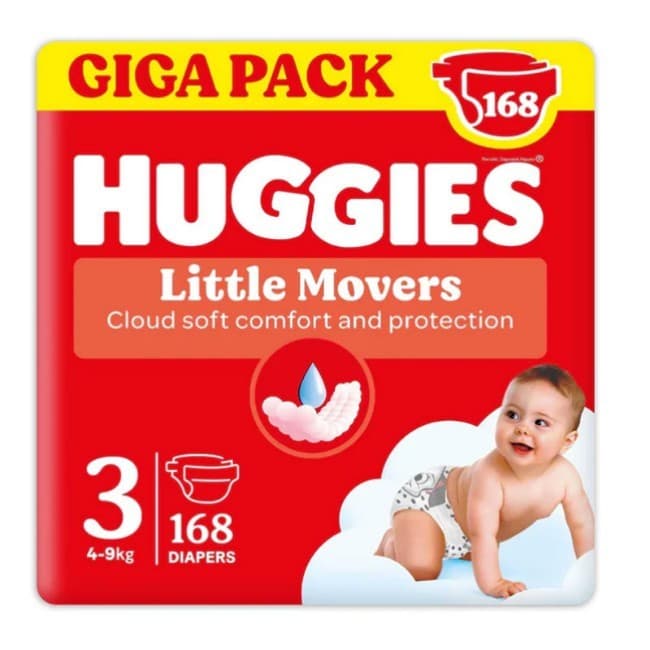 Huggies Little Movers pannolini, 168 pezzi, 150 pezzi, 126 pezzi, 120 pezzi o 104 pezzi – Iper La grande i