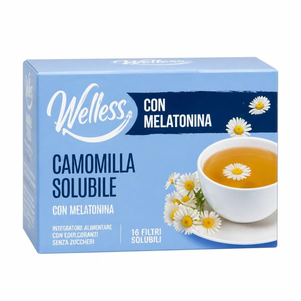 Camomilla solubile con melatonina Welless, 16 filtri – Penny