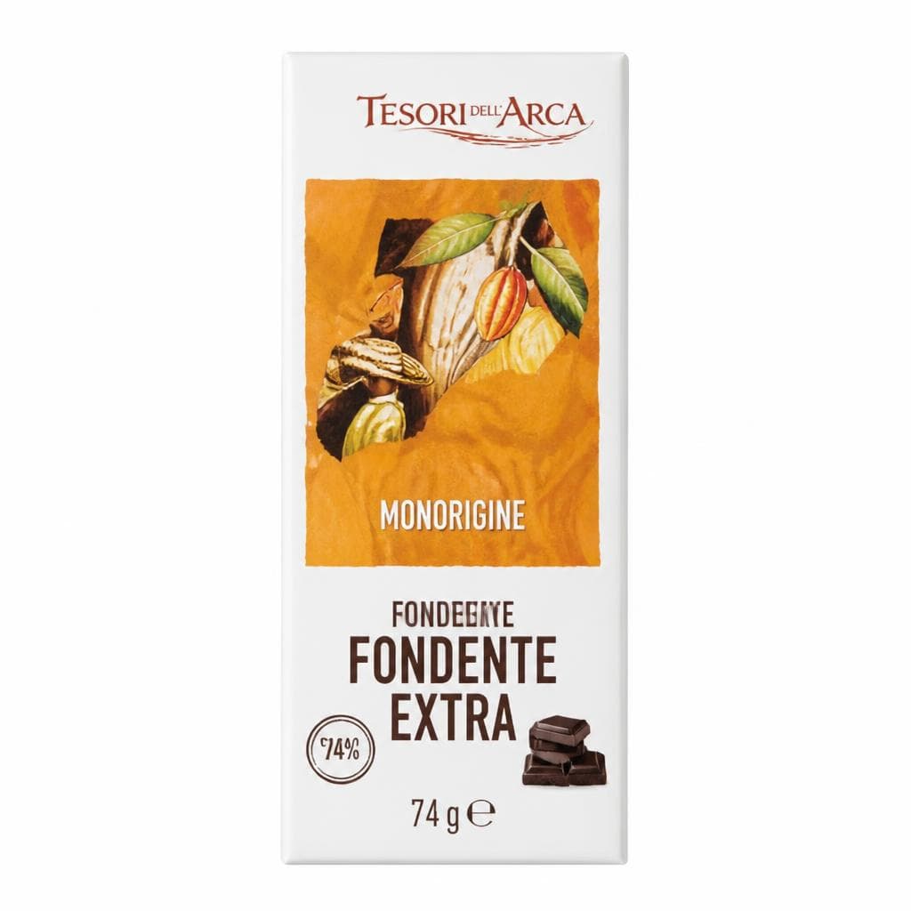 Tesori dell'Arca tavoletta di cioccolato fondente extra monorigine, 100 g – Panorama