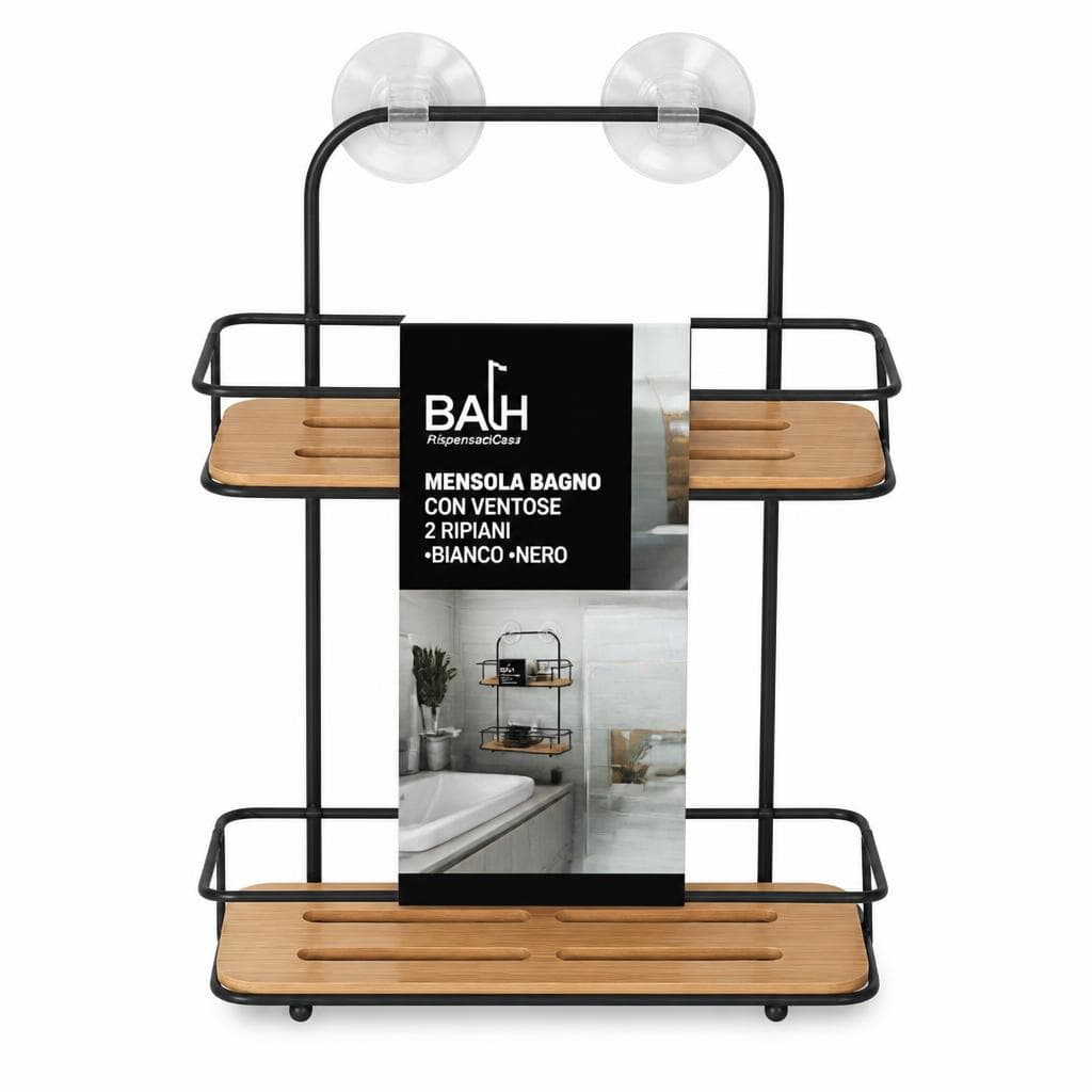 BAH mensola bagno con ventose 2 ripiani – Risparmio Casa