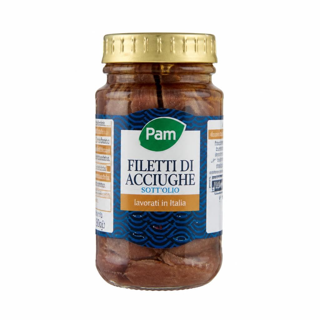 Filetti di acciughe sott'olio Pam, 140 g – Panorama