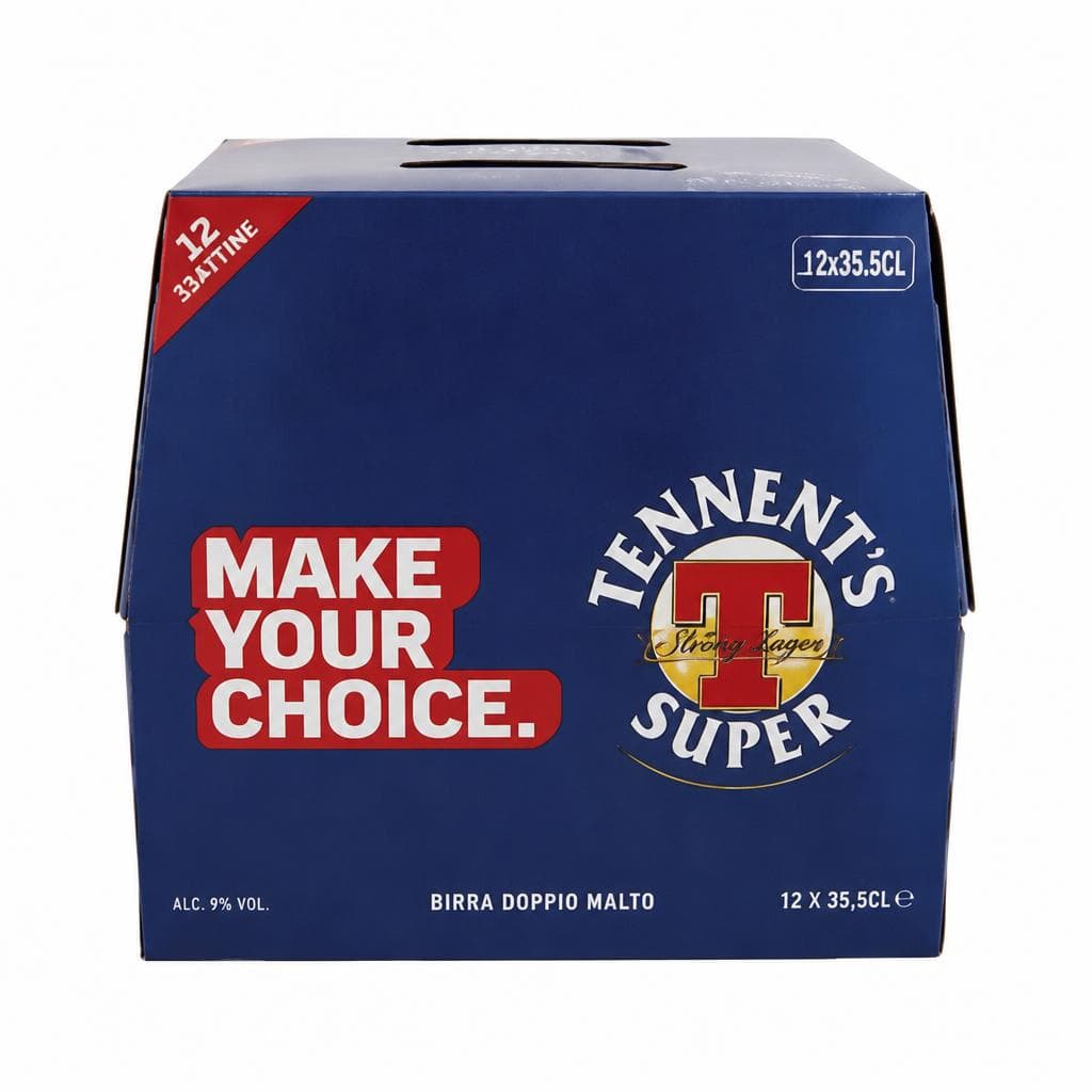 Birra Tennent's Super, conf. da 12 pz 12 x 35,5 cl = 4,26 l – Penny