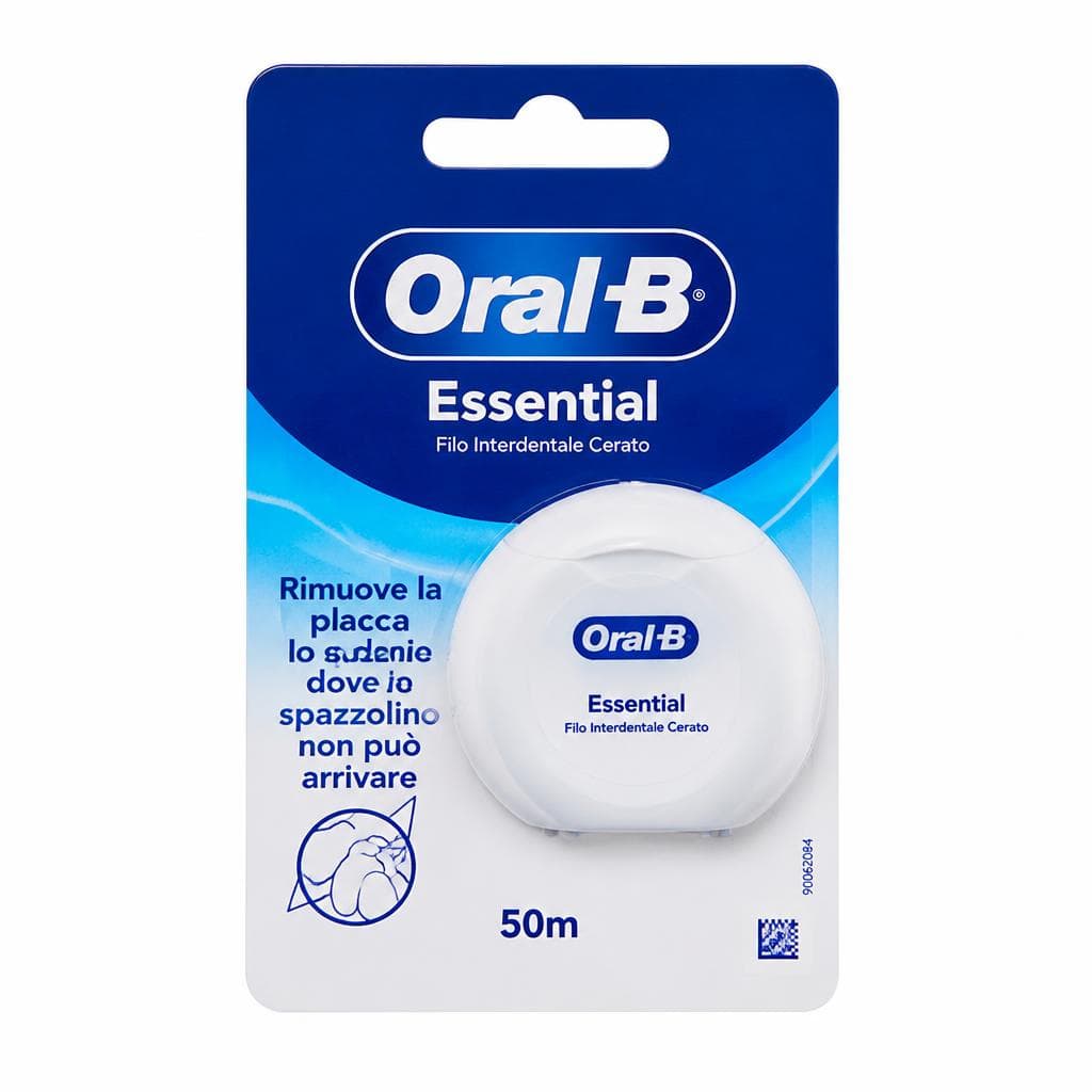 Filo interdentale cerato Essential Oral-B, 50 m – Bennet
