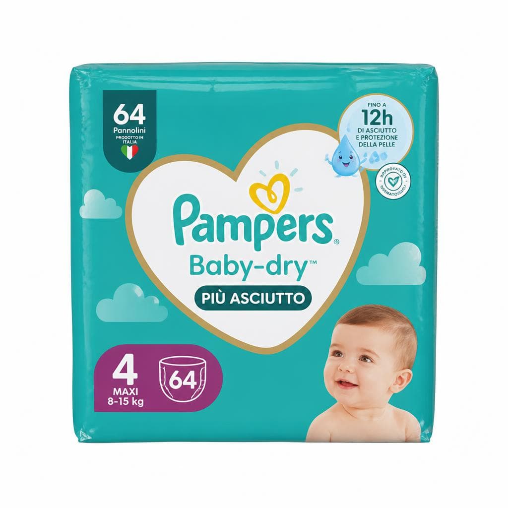Pampers Baby Dry maxi quadri pacco – Risparmio Casa