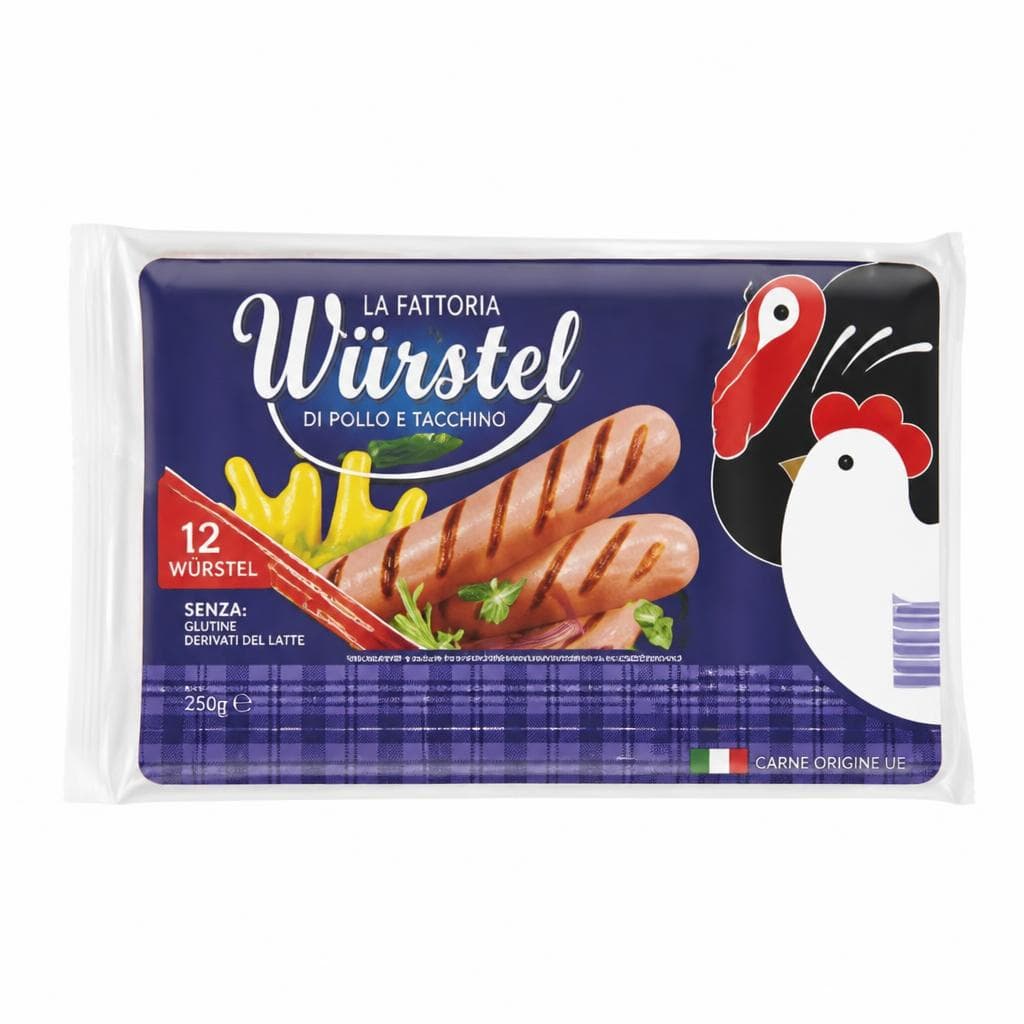 Würstel La Fattoria di pollo e tacchino, kg 1 – MD