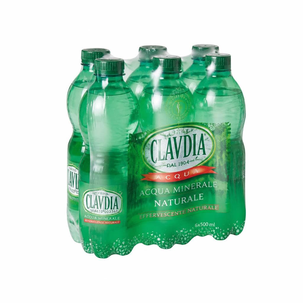Acqua Effervescente Naturale Clavdia, 6 x 500 ml – Carrefour