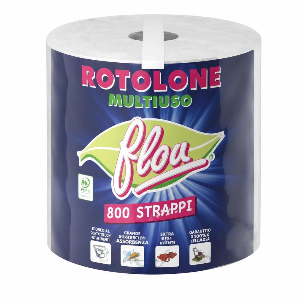 Rotolone multiuso Flou 800 strappi in offerta da MD