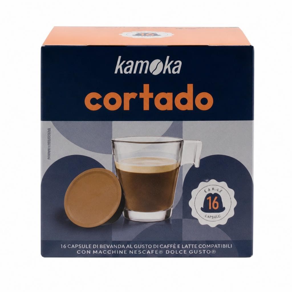 Kamoka 16 caps cortado compatibili con Nescafè Dolce Gusto, 16 caps – Dpiù