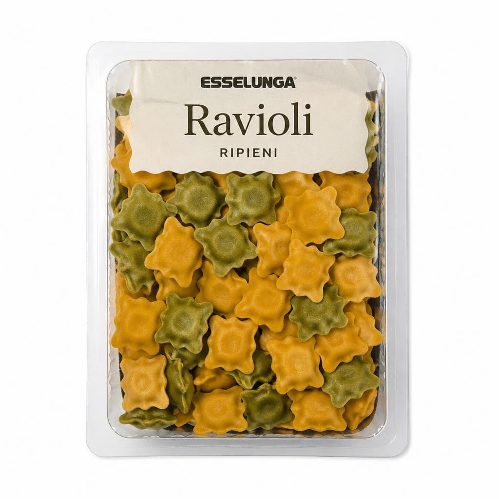 Pasta fresca ripiena ravioli bicolore, al kg – Esselunga