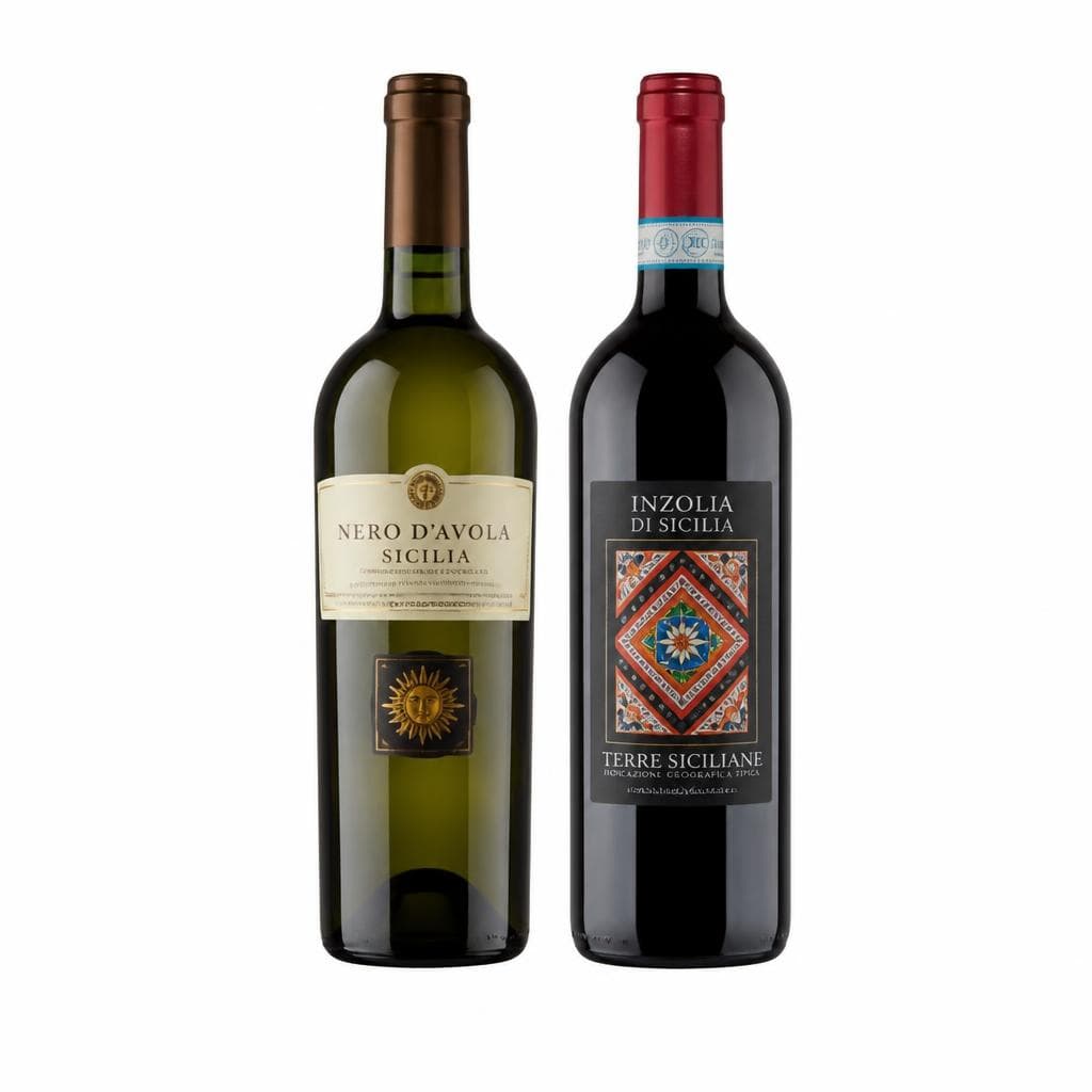 Nero D'Avola Sicilia DOC, Inzolia di Sicilia IGT, 75 cl – Penny