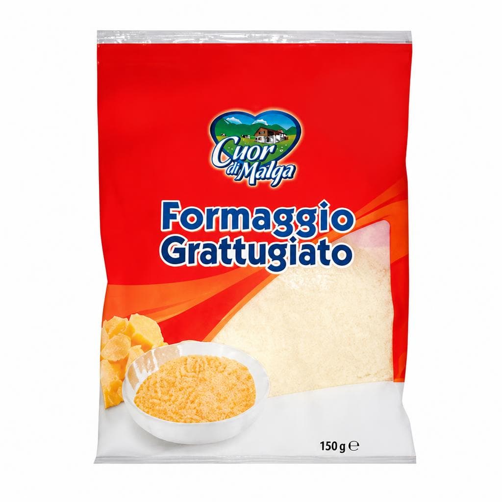 Cuor di Malga formaggio grattugiato, 150 g – Dpiù